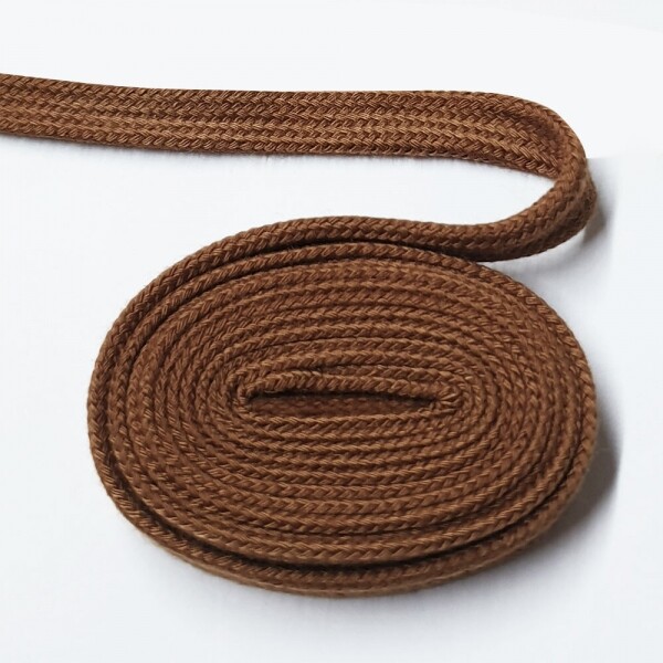 슈레이스 신발끈,운동복허리끈 찜질복바지끈 브라운 면끈 8mm 길이145cm 한줄(한가닥)